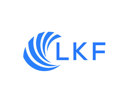 LKF Flat accounting logo design on white background. LKF creative initials Growth graph letter logo concept. LKF business finance logo design.
