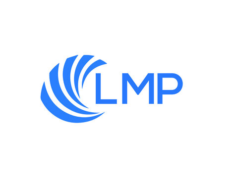 LMP Flat accounting logo design on white background. LMP creative initials Growth graph letter logo concept. LMP business finance logo design.
