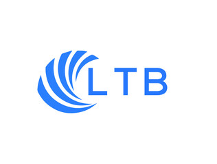 LTB Flat accounting logo design on white background. LTB creative initials Growth graph letter logo concept. LTB business finance logo design.

