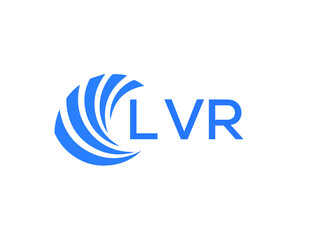 LVR Flat accounting logo design on white background. LVR creative initials Growth graph letter logo concept. LVR business finance logo design.
