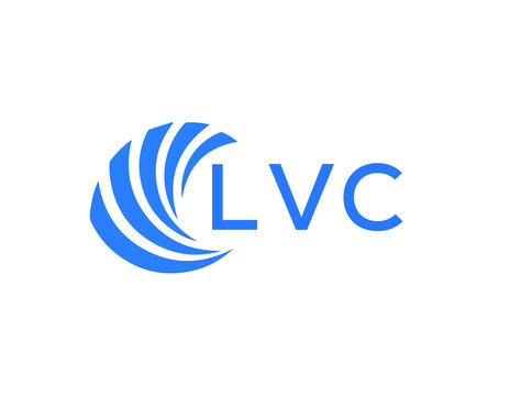 LVC Flat accounting logo design on white background. LVC creative initials Growth graph letter logo concept. LVC business finance logo design.
