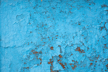 Blue rusty metal texture background.