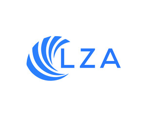 LZA Flat accounting logo design on white background. LZA creative initials Growth graph letter logo concept. LZA business finance logo design.
 - obrazy, fototapety, plakaty