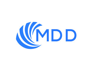 MDD Flat accounting logo design on white background. MDD creative initials Growth graph letter logo concept. MDD business finance logo design.
