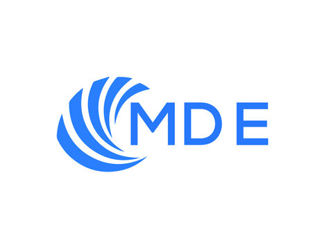 MDE Flat accounting logo design on white background. MDE creative initials Growth graph letter logo concept. MDE business finance logo design.
