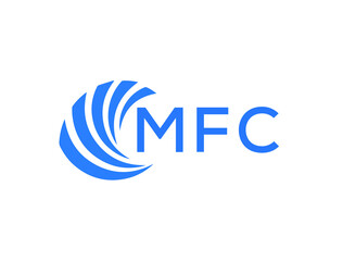 MFC Flat accounting logo design on white background. MFC creative initials Growth graph letter logo concept. MFC business finance logo design.
