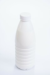 Milk bottle food isolated container. cream healthy