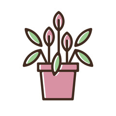 Plant icon or logo isolated sign symbol. Vector illustration.