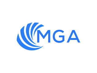 MGA Flat accounting logo design on white background. MGA creative initials Growth graph letter logo concept. MGA business finance logo design.

