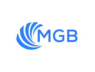 MGB Flat accounting logo design on white background. MGB creative initials Growth graph letter logo concept. MGB business finance logo design.
