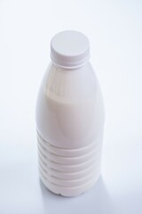 Milk bottle food isolated container. lactose plastic