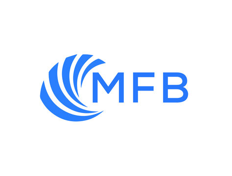 MFB Flat accounting logo design on white background. MFB creative initials Growth graph letter logo concept. MFB business finance logo design.
