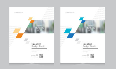 Cover design for annual report and business catalog, magazine, flyer or booklet. Brochure template layout. A4 cover vector EPS-10