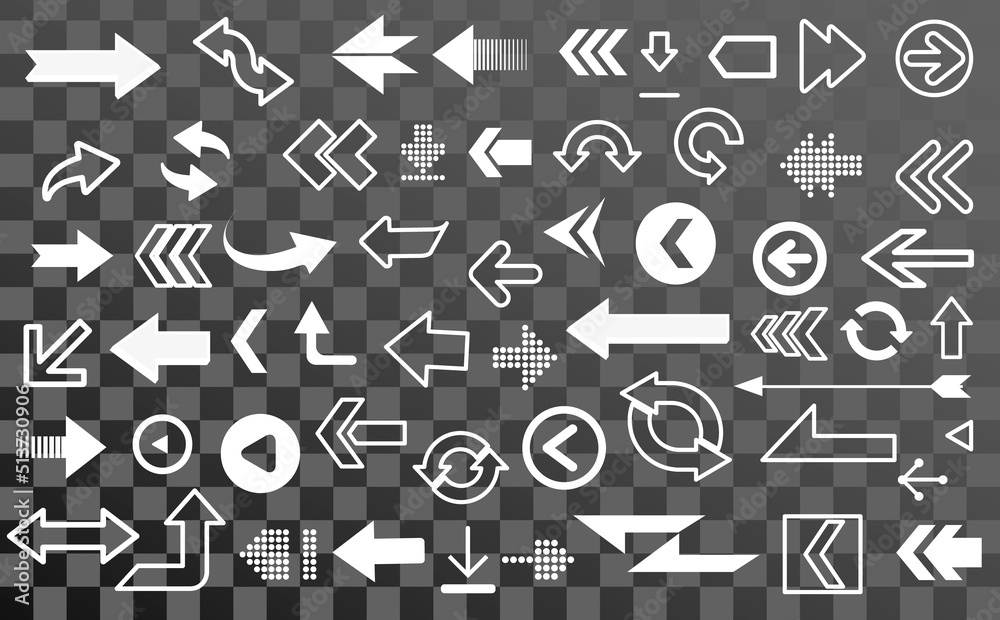 Poster arrow icon. mega set of vector arrows