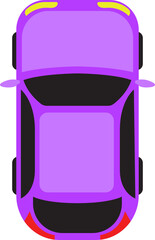 Car top view clipart design illustration