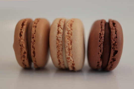 Macarons In Different Shades Of Brown