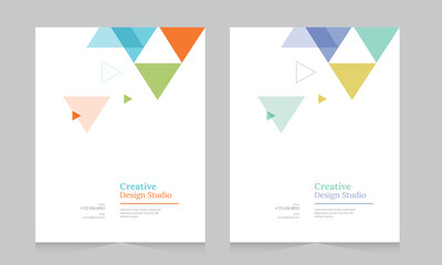 Cover design for annual report and business catalog, magazine, flyer or booklet. Brochure template layout. A4 cover vector EPS-10