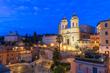 Obraz na płótnie Canvas Rome, Italy overlooking the Spanish Steps