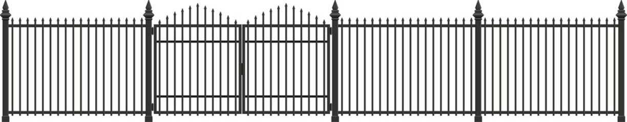 Gate and fence made from steel