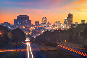 Columbia, South Carolina, USA Downtown City Skyline