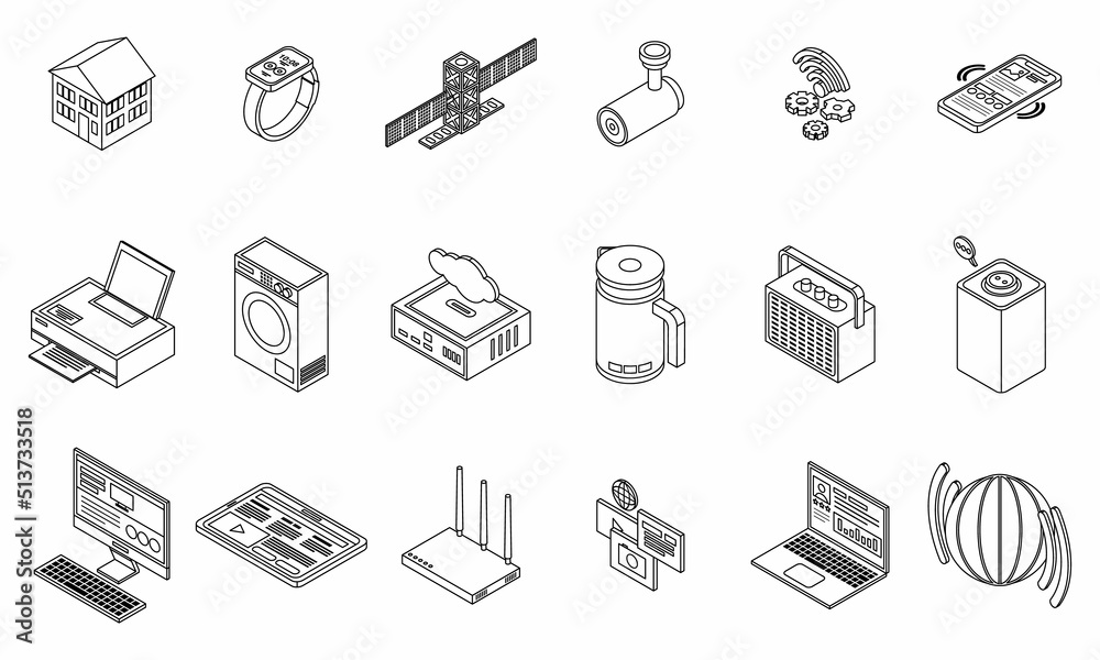 Poster internet connection icons set. isometric set of internet connection vector icons thin line outline o