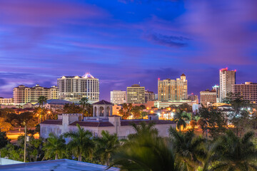Fototapeta na wymiar Sarasota, Florida, USA Downtown Skyline