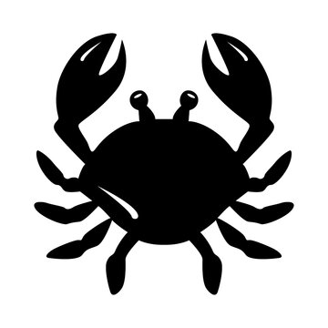 illustration vector graphic of Black Crab in a white background