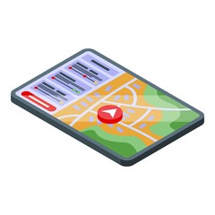 Store locator navigation icon isometric vector. Sale market. Retail app