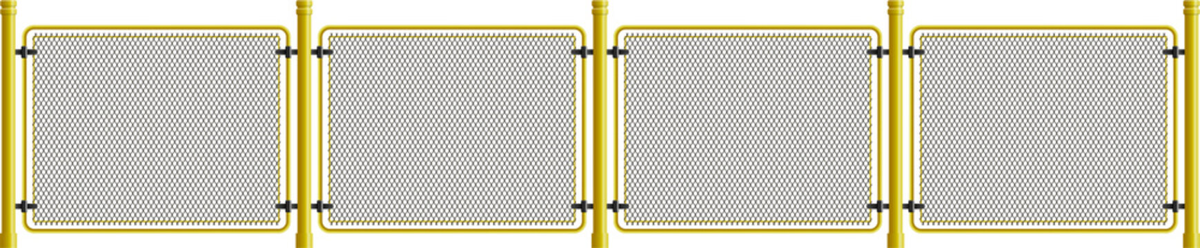 Metal wire fence and gate clip art
