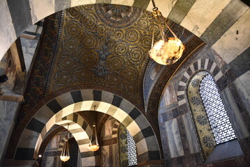 Voûtes à mosaïques de la cathédrale d'Aix-La-Chapelle. Allemagne