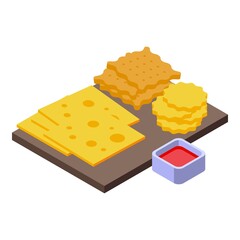 Picnic cookies icon isometric vector. Food lunch. Summer park