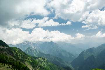 Scenic nature view of Albanian nature. Alpin environment background, traveling concept