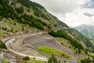 Fototapeta na wymiar Scenic nature view of Albanian nature. Alpin environment background, traveling concept