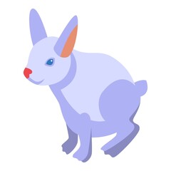 Fototapeta na wymiar Happy easter bunny icon isometric vector. Cute rabbit. Funny animal