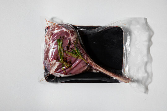 Raw meat on the bone