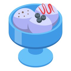 Ice cream milk icon isometric vector. Food product. Calcium fresh