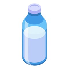 Milk bottle icon isometric vector. Cream product. Fresh food