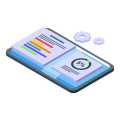 Tablet performance icon isometric vector. Business product. Quality product