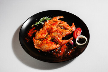 Raw chicken with vegetables