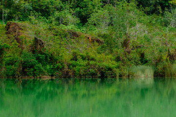 An emerald lake in Jemaluang, Johor, Malaysia