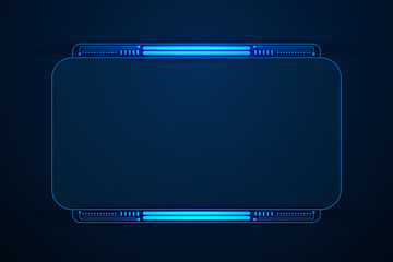 Sci fi futuristic user interface, HUD template frame design, Technology abstract background	
