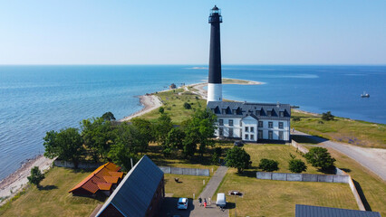 Fototapeta na wymiar Sorve lighthouse in Saaremaa Island, Estonia