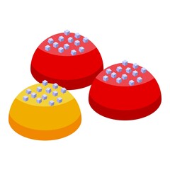 Candy jelly icon isometric vector. Gummy bear. Fruit dessert