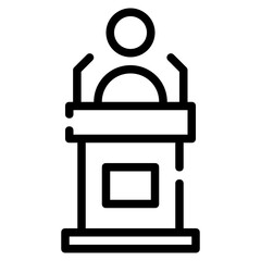 conference vector icon for website, apps and any other project - stock vector