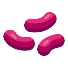 Bean zinc mineral icon isometric vector. Food vitamin. Health supplement