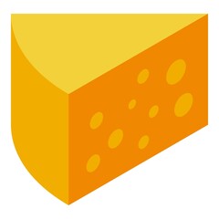 Cheese zinc icon isometric vector. Vitamin food. Zn nutrition