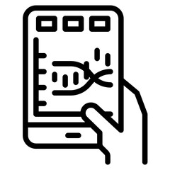 smartphone line icon
