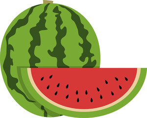 Watermelon fruit clipart design illustration