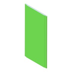 Green drywall icon isometric vector. Wall construction. House plaster