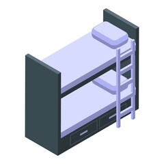 Campus bed icon isometric vector. University department. Public law